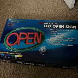 Multi color Led Business Open sign